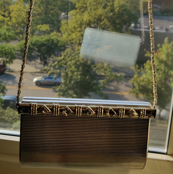 Vintage 1940s metallic clutch - Picture 2 of 8